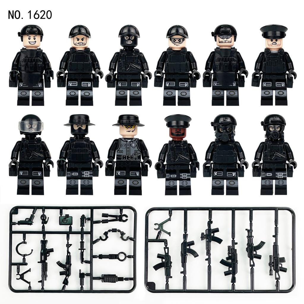 Military Series Special Forces Special Police Soldiers Scouts Kayak Explosion-proof Police Building Blocks Ghost Special Police