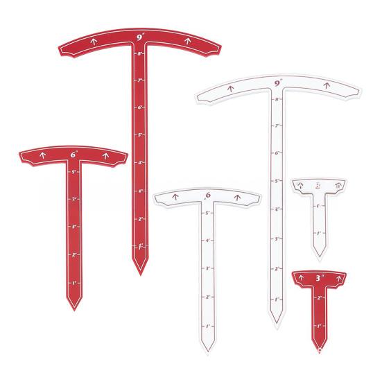 Perimeter Measurement Stick Acrylic Depth Measuring Tool T Shape Measuring Ruler for Tabletop Wargames Accurate Gaming Measurement