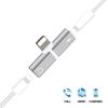 Mini Lightning Splitter Adapter Audio AUX Konverter Adapter mit zwei Lightning-Anschlüssen Kopfhöreranschluss Ladeanschluss für iPhone 7 Plus 8 Plus X