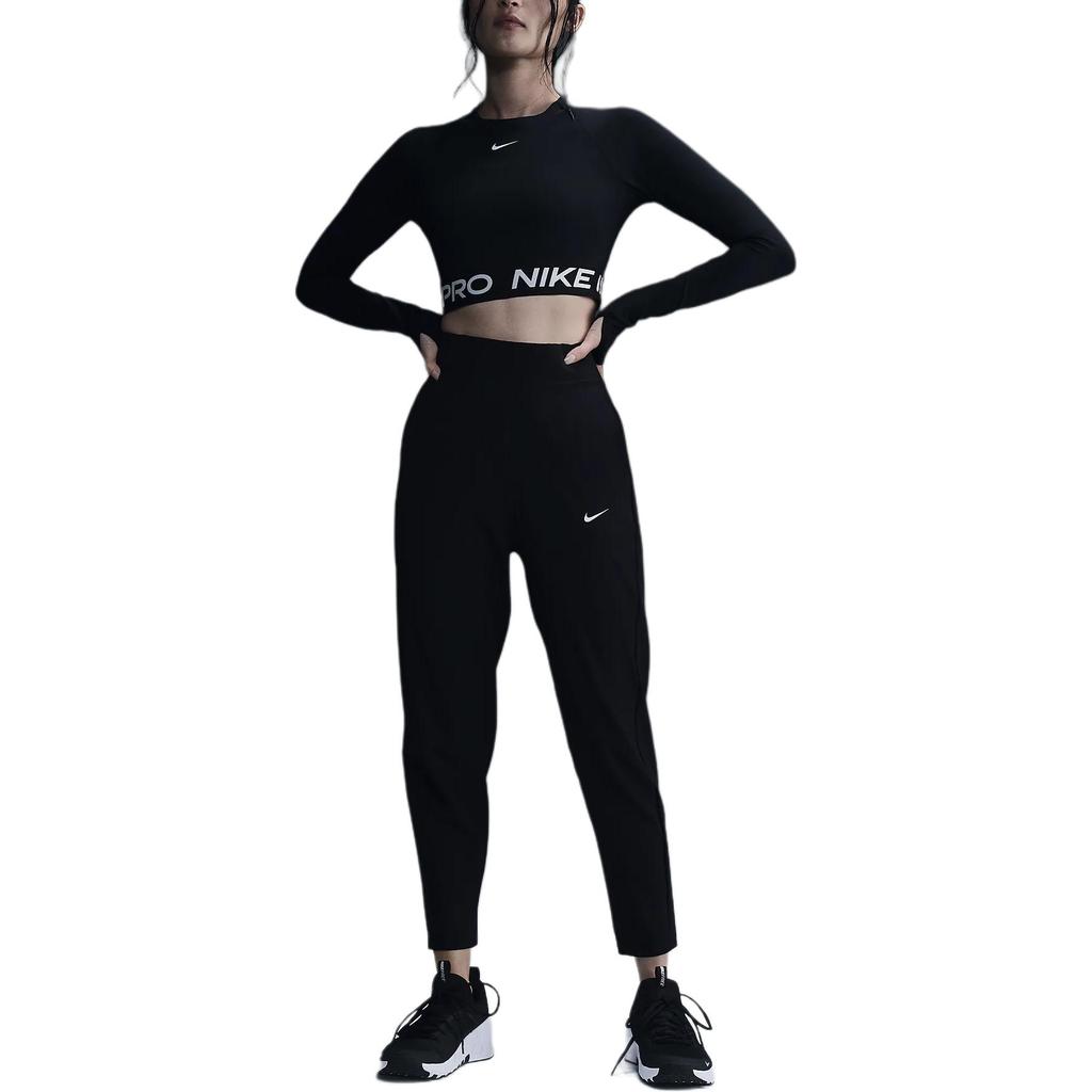 Nike Lettered Short Sleeve Casual T-Shirt Women tops Black FV5485-010