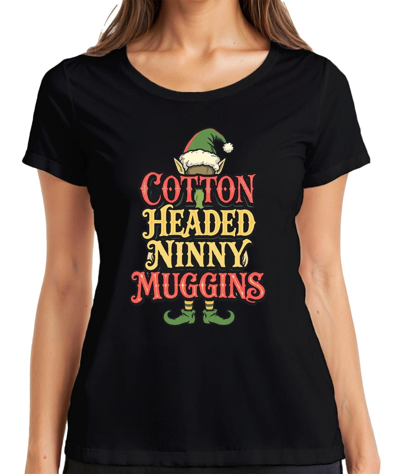 Cotton Headed Ninny Muggins Weihnachten Elf Lustig Geschenk Humor Damen T-Shirt XXXL