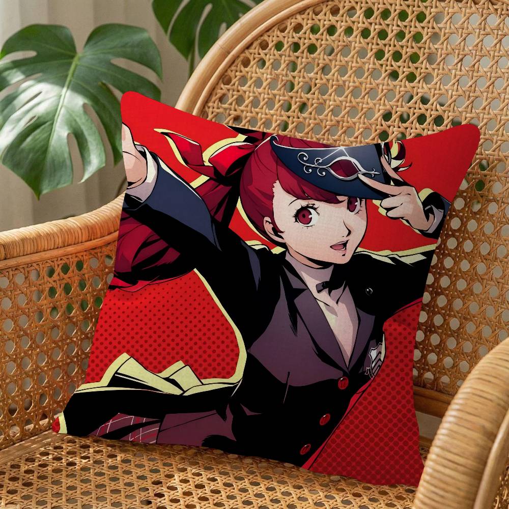 Game P-Persona 5 Cushion Cover Pillow Cover Decor Pillowcase Printed Cushion Case For Couch