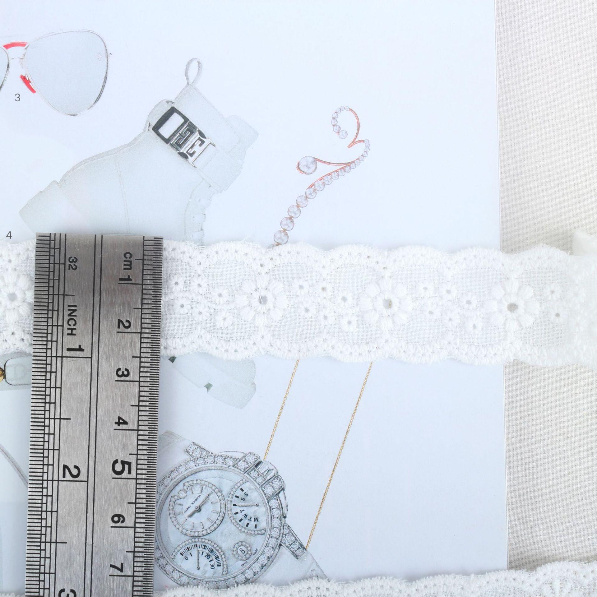 Вышивка Кружево, Хлопковое Кружево Аксессуары для Одежды L Вышивка Кружевом Ажурный Цветок Штрих-код, Хлопковое Кружево 1613