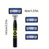 Six-layer Blades Minimize Irritation, Reusable Frame, Imported Blades, and Simple Head Interchange Options.