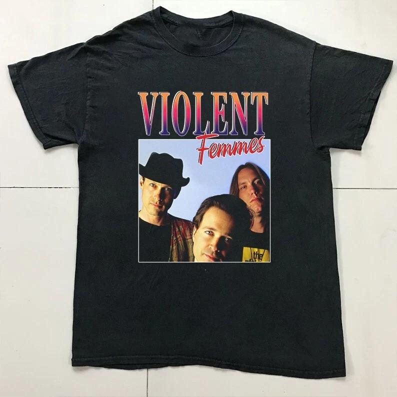 Men s and Women s T-shirts Rare Violent Femmes Shirt New Rare Black S-234XL Tee C976 XL