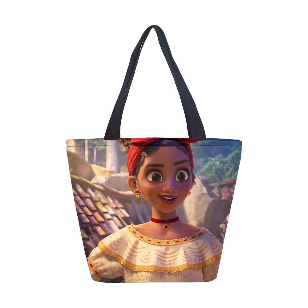 Borsa a Mano da Donna Ragazza Africana Borsa a Spalla Ragazza Borsa in Tela Stampata Tendenza Moda Borsa Tote di Grande Capacità