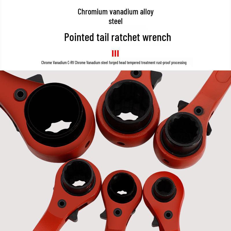 Reversible Ratchet Wrench Set with Torx Tool and Quick-Change Socket