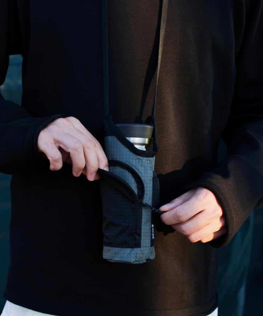 Snow Peak Robic Bottle Pack Bottle Bag Shoulder Bag Water Bottle Pouch Black One SB-26SU016 Men's Women's