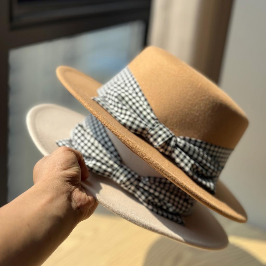 New Light Luxury Fashionable and Elegant Bow Plaid Fisherman Hat for Women in Autumn and Winter Woolen Hepburn Style Fashionable Top Hat for Women