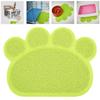 PVC Cat Dog Litter Mat Waterproof AntiSlip   Shape Feeding Bowl Placemat Pet Supplies(  Blue   Shape)