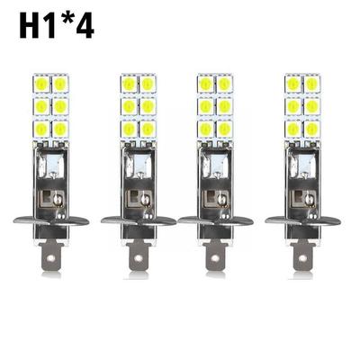 4PCS LED Headlight Bulbs Kit H1-12SMD-5050 H1 6000K Good Fog Replacement Parts White Driving Lamp Super Light D0V1