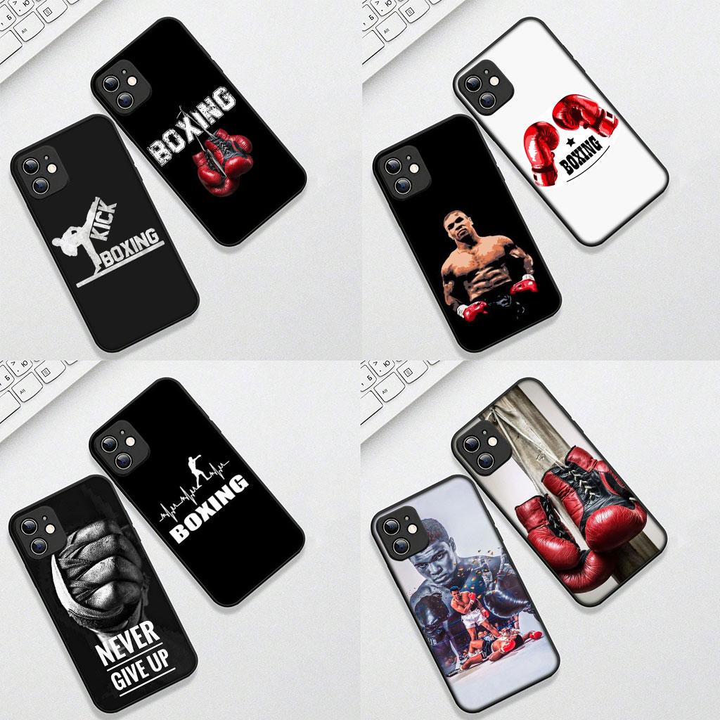 Strong Boxing Gloves Kickboxing Casing Phone Cover for Apple iPhone 16 15 14 11 Pro Max 7 8 Plus SE2 SE3 SE 2022 2020 Case