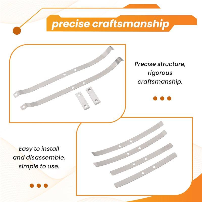 A60durable-Stainless Steel Upgrade Rear Axle Fixed Spring Plate Kit For 1/12 MN82 LC79 RC Car Parts