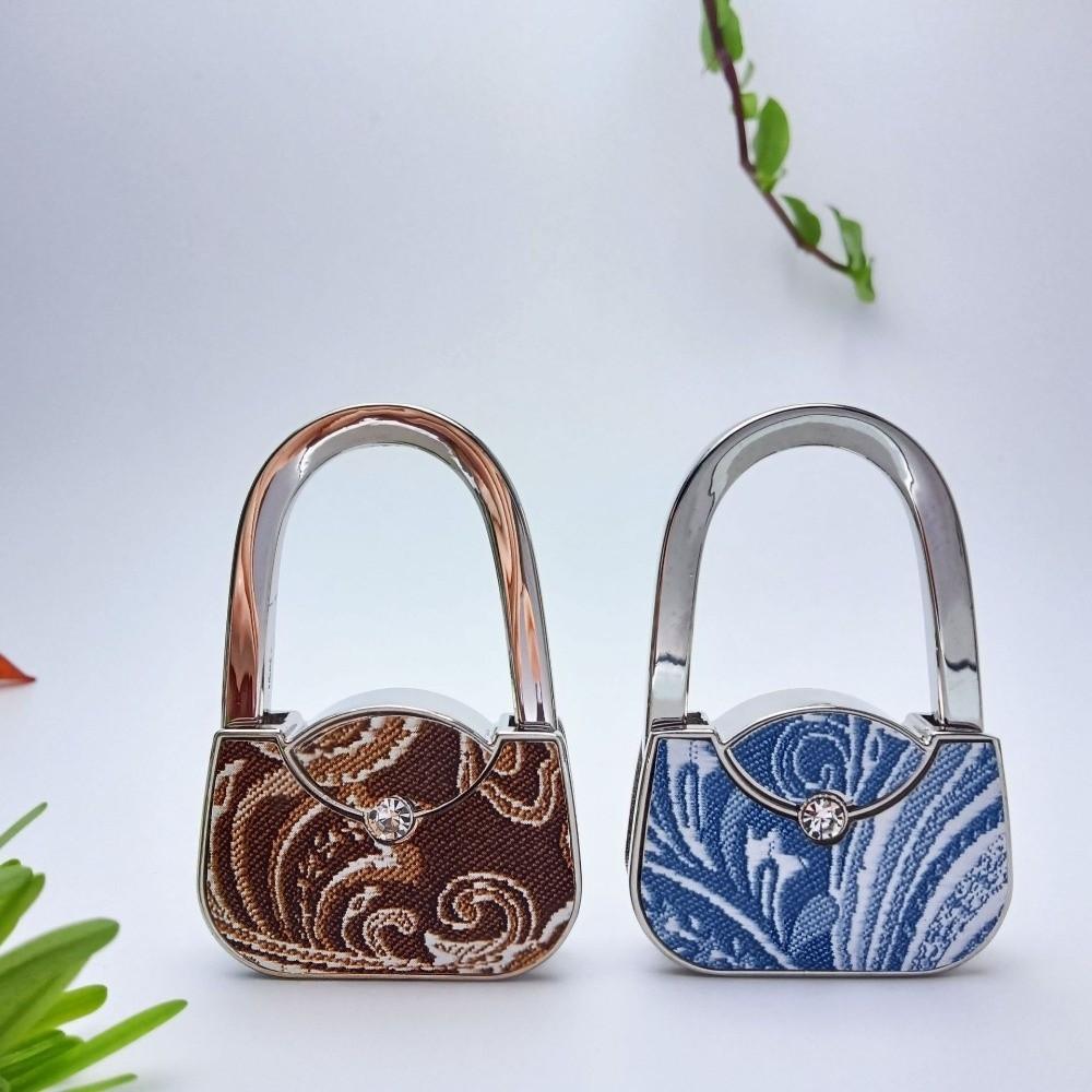 New Foldable Handbag Hook Lovely Design Portable Purse Hanger Holder Alloy Material Cute Shape Folding Bag Hook Home Decoration