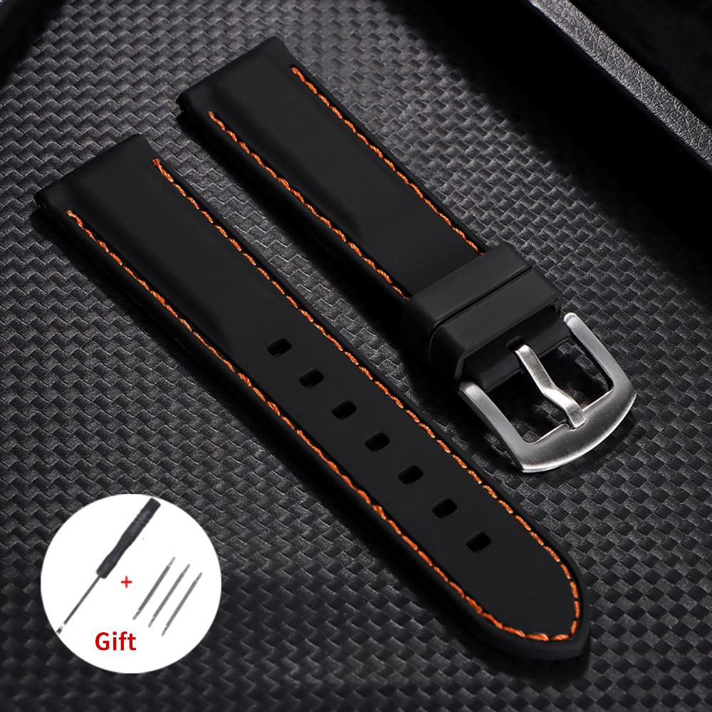 New Rubber Watch Strap 18mm 20mm 22mm 24mm 26mm Universal Replacement Bracelet Soft Waterproof Silicone Band for Men Women Belt