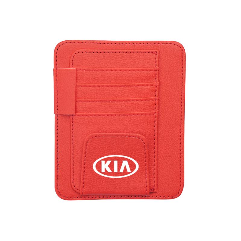 Car Visor Storage Bag Card Glasses Pocket For KIA Sportage Seltos Sorento K3 K4 Soul Carnival EV6 EV9 Carnival K5 Pegas KX1 EV5 lfgv60