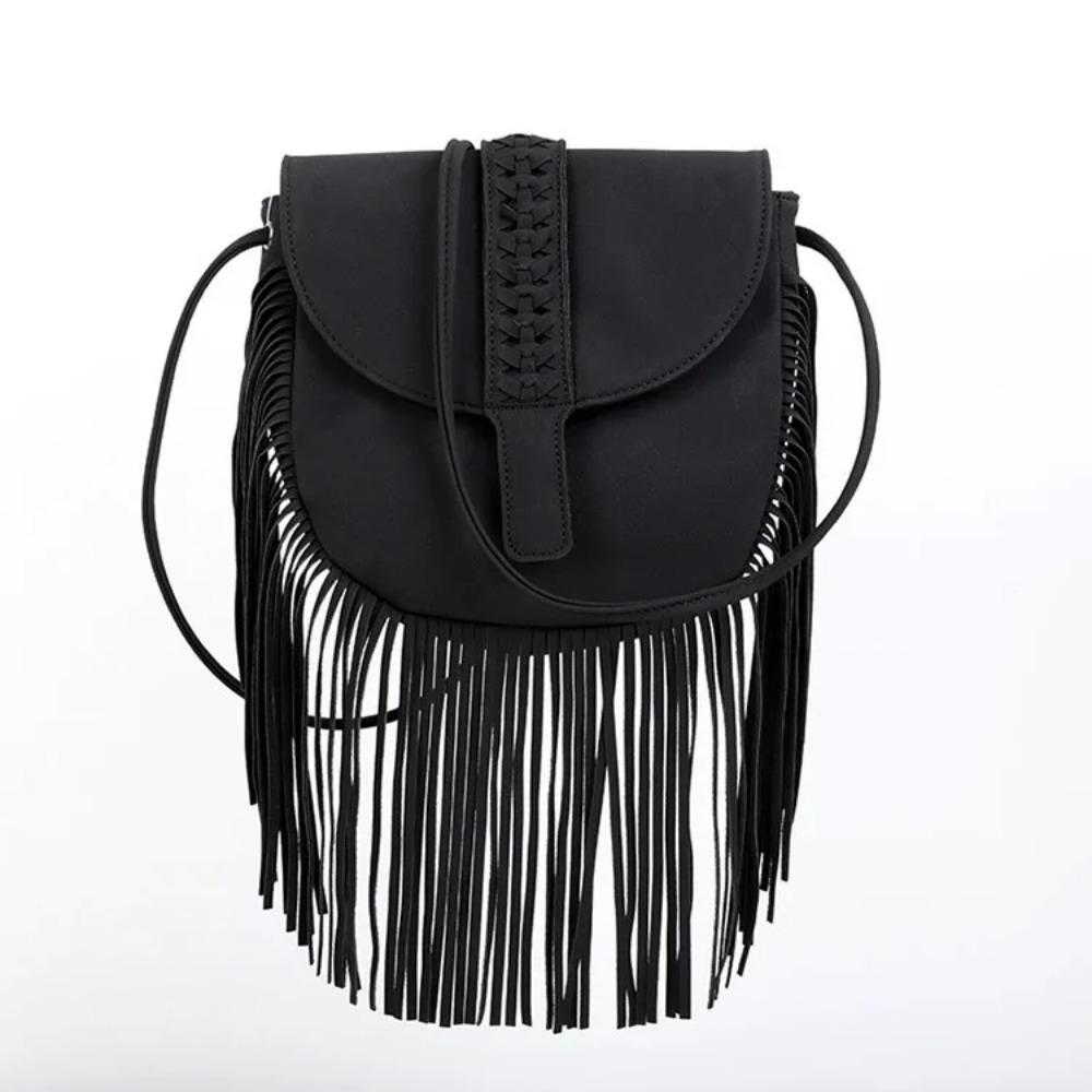 Umělá semišová kůže Hippie Gypsy Boho Bag Dámské kabelky Taška Vintage Fringe Tassel Bohemian Bag Dámské kabelky přes rameno