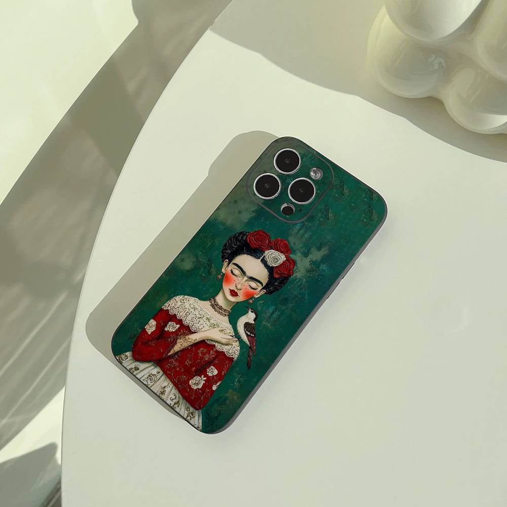 Θήκη Κινητού A-Artist F-Frida K-Kahlos Για iPhone 17,16,15,14,13,12,11 Pro Max,16/15/14Plus,XS Μαλακό Μαύρο Κάλυμμα
