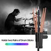 Drumsticks Holder Brush Holder Drumstick Grabber Stick Holder Strong Spring Clamp Mechanism Anti slip Rubber Pad Angle