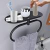Platzsparende Badezimmer-Handtuchringe Wandmontierter Handtuchhalter mit stabilem Rahmen Einfach zu bedienen Ideal für kleine Räume