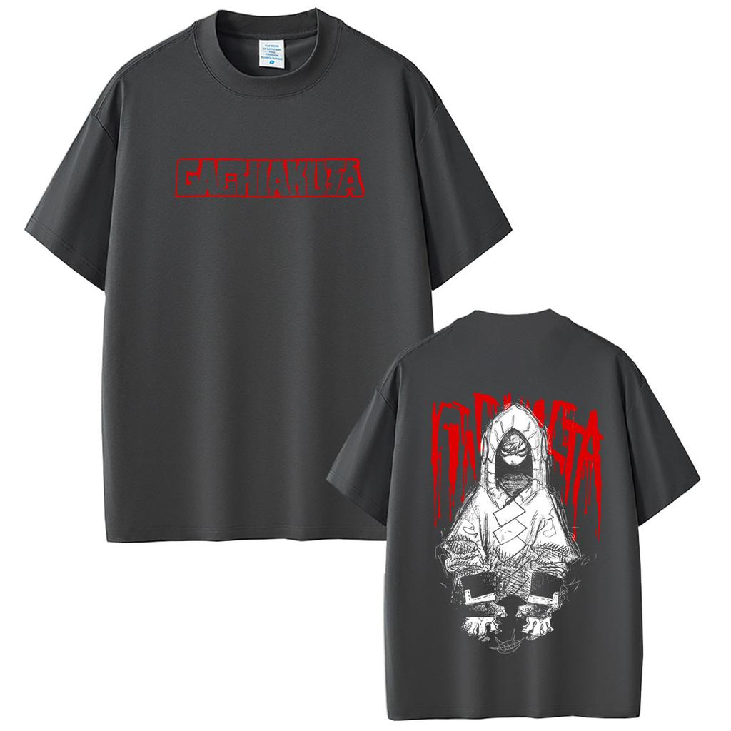 2026 Gachiakuta Unisex Short Sleeve T Shirt Front Back Print Manga Character Graphic Tee Summer Harajuku Streetwear O Neck Oversized Cotton Tops