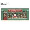Seasonal Celebration Props Christmas Garage Door Cover, Winter Reindeer Barn/Santa Shop/Nativity Scene Holiday Party Backdrop Banner, Large