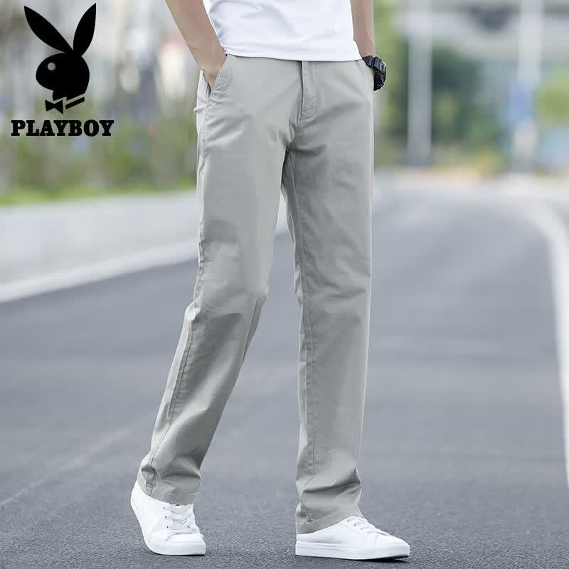 PLAYBOY Men's Loose Straight-Leg Casual Pants