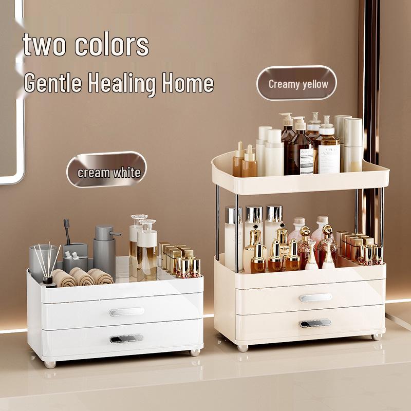 High-End Skincare and Makeup Organizer: Large Capacity Cosmetic Storage Box and Dressing Table Rack