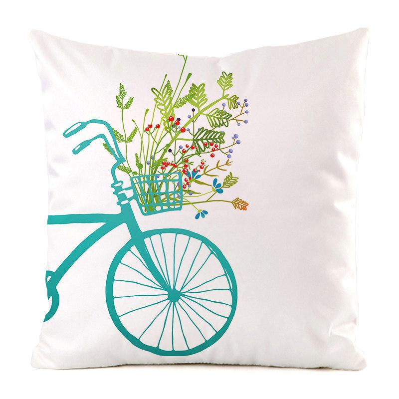 Home Decor Colorful Patterns: Happy Summer Time Pillows Pattern Cushion Cover Suitable for Sofa Bedroom Car Pillow Cover