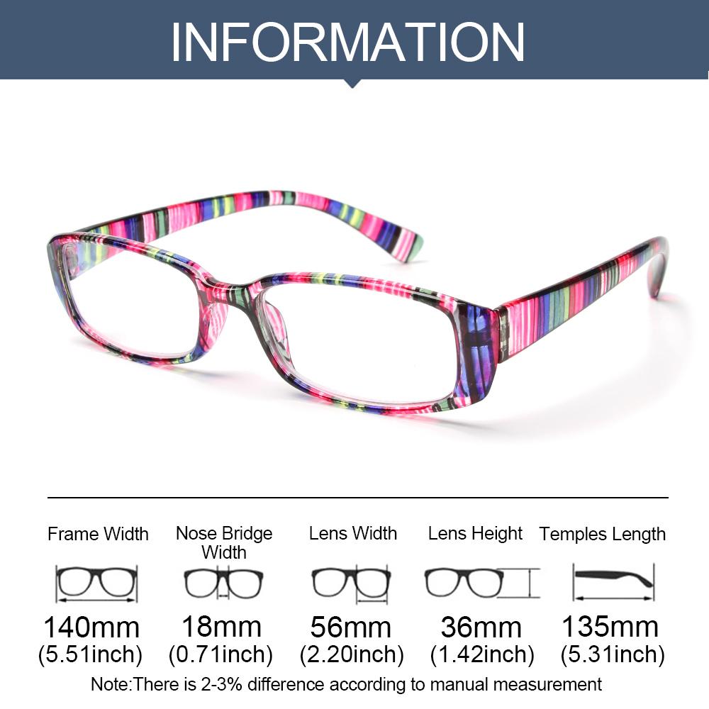Fashion Retro Strip Print Reading Glasses Women Men Presbyopic Lens Glasses Vision Care Eyewear Diopter Eyeglasses +1.00~+4.00