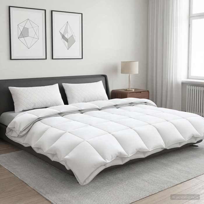 Maison Exclusive - Couette FULDA 240 x 260 cm 4 saisons 310 GSM Blanc