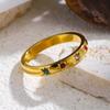 Luxury North Star Ring for Women Wedding Brand Gold Plated Colorful Starburst Zircon, Vintage Gypsy Style Tarnish Free Jewelry