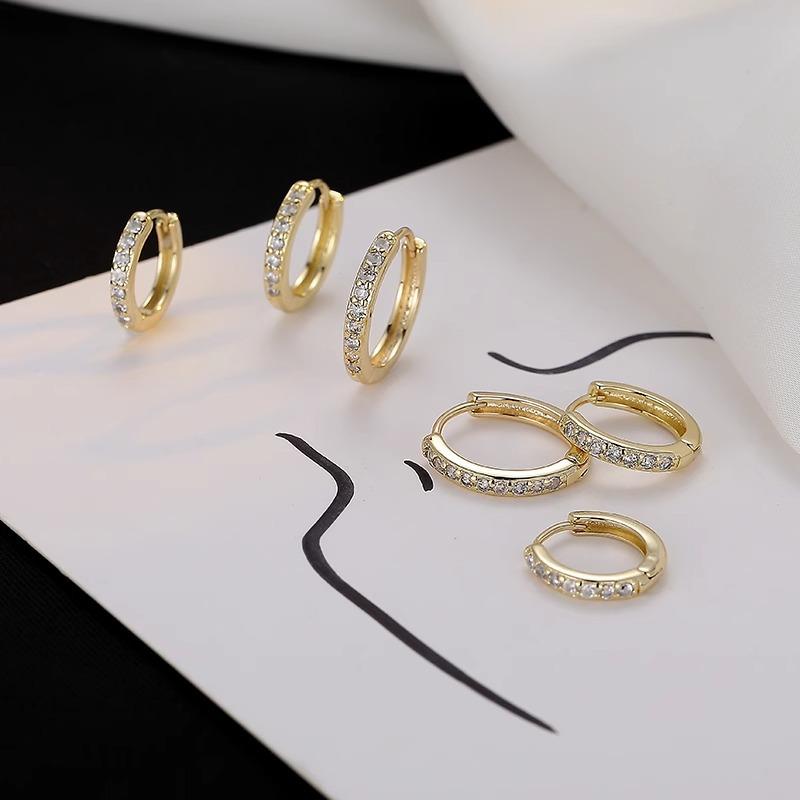 Senior Sense Earrings Ear Buckle Temperament Tide Women's Models Sweet Circle Earrings Trendy Gift Elegant Lady's Accessories Classic Casual Jewelry