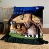 Madagascar Cartoon Characters Blanket Bedroom Blanket for Livingroom Couch Lunch Break Soft Throw for Friend's Festival Gift