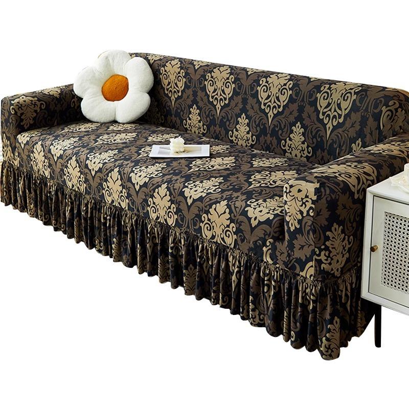 Universal European Style Skirt Sofa Cover  All Season Universal Fabric Summer Sofa Cover  One Piece Sofa Cushion with Sandpaper