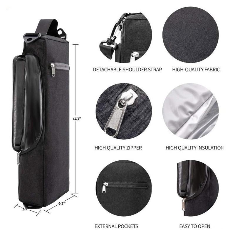 Insulated Beer Can Holder Large Capacity Insulated Storage Bag for Golf Bags Keep Drinks Cold on the Course