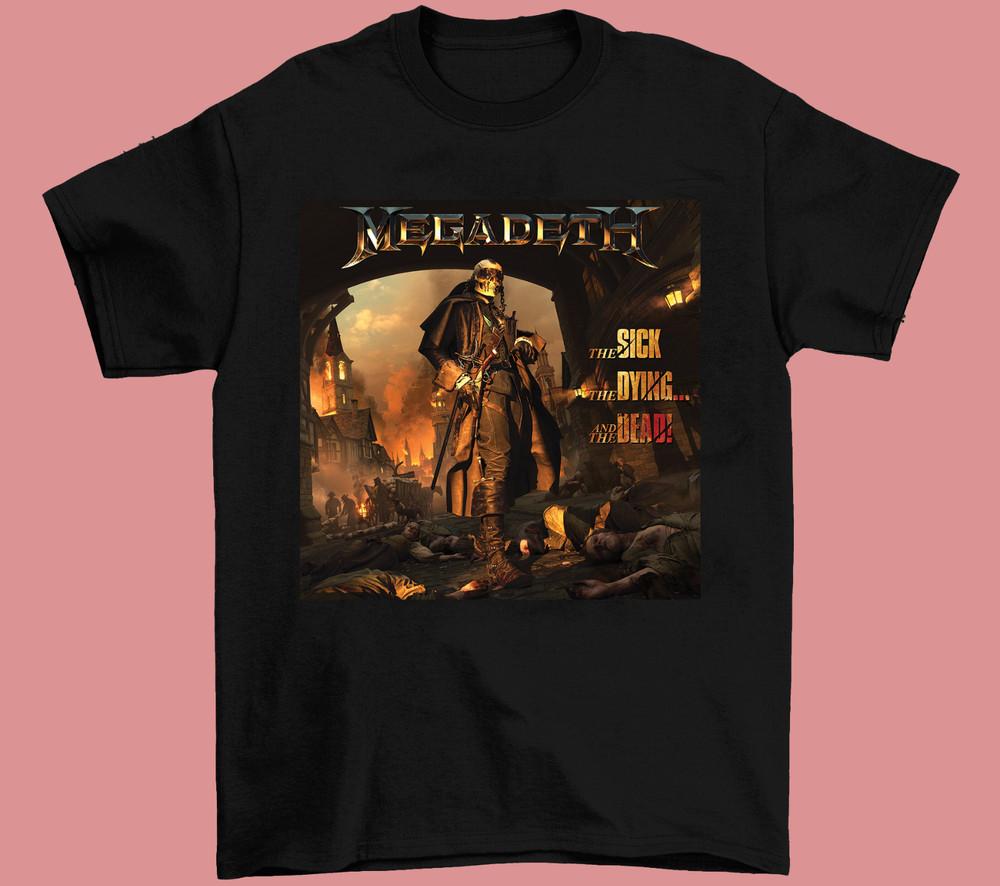 Megadeth The Sick The Dying And The Dead Черный Размер S-234XL Футболка Унисекс Футболка XXL