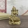 Antique Four-Armed Avalokitesvara Bidhisattva Statue Desk Ornaments Tibetan Patron Saint Figurines Home Decoration Crafts