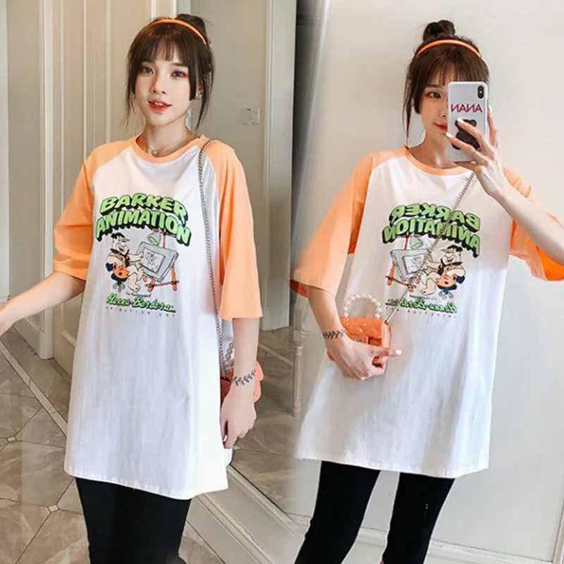 

Одежда для беременных весенне-осенний модный тренд прикрытие живота беременная мама большой размер прикрытие живота тонкая универсальная рубашка M Recommended 85-52.5 kg