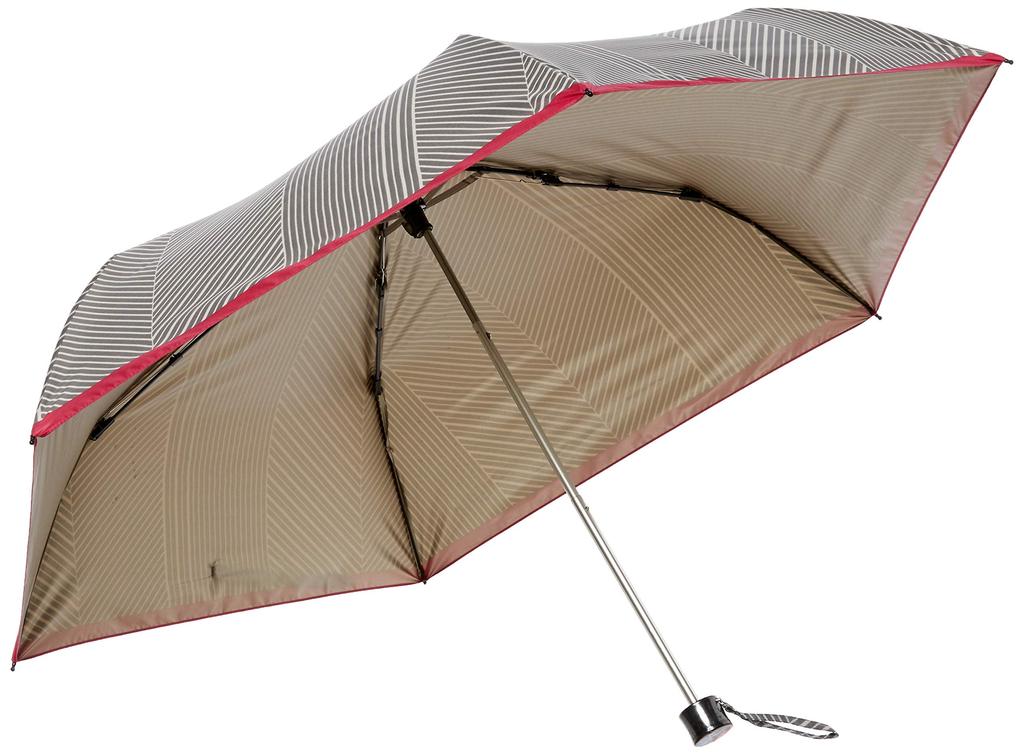 Folding Umbrella MOONBAT Sweet Jasmil Mixed Stripe Folding Umbrella Umbrella for Rain and Sunshine Simple Stylish Cute UV Light PU Black Black Rib