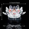 Glass Crystal Lotus Candle Holder Hoom Decor Lotus Figurines Candle Stand  Dinner Decor