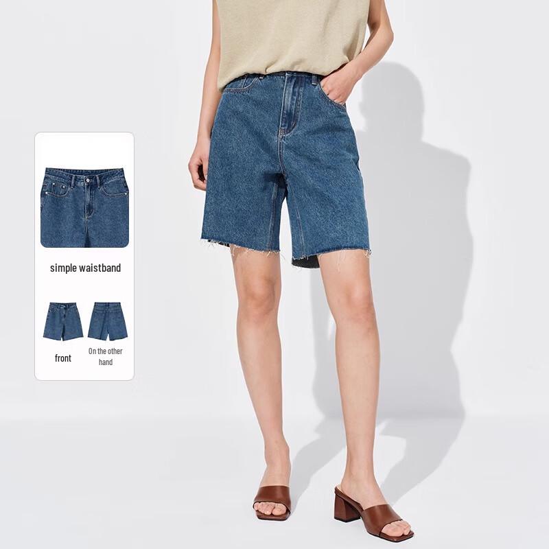 Sweet Basil Women's Comfortable Breathable Denim Shorts