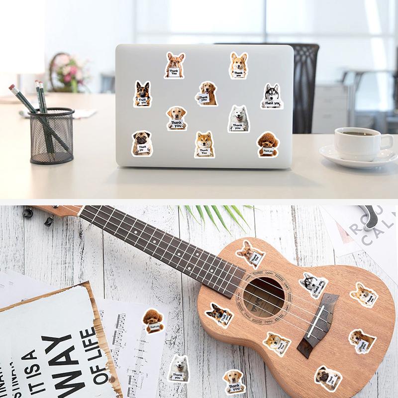 Adorable Puppy Cat Design 500Pcs Thank You Stickers, Ideal for Supporting Small Businesses, Envelope Packaging Seals