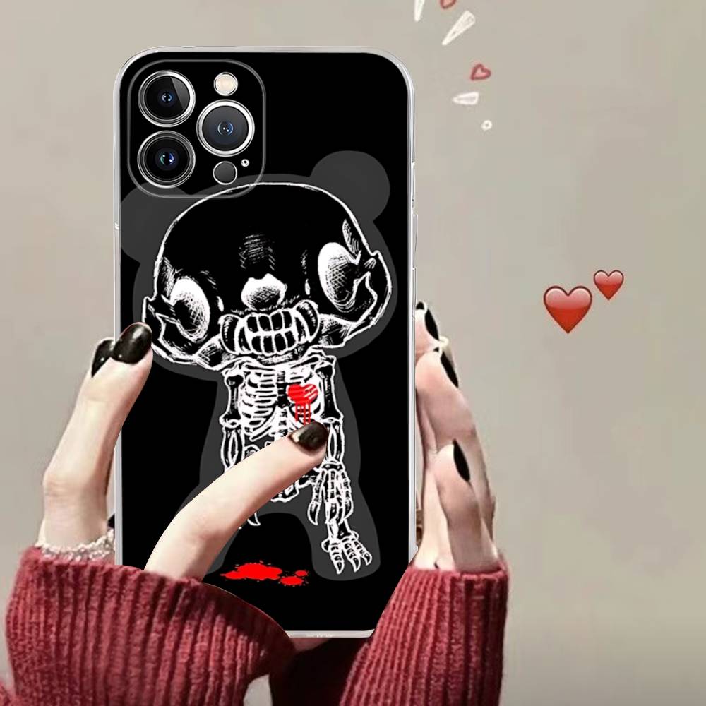 Popular Kawaii G-gloomyS Bears Transparent Phone Case For IPhone 17 Air 16 Pro Max 15 14 13 12 11Plus Shockproof Cover