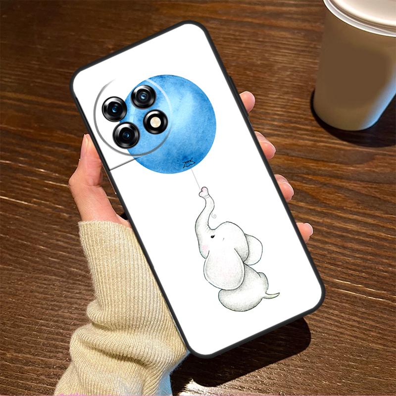 Cute Elephant For OnePlus 15R 13 12 11 9 Pro 12R 13R 10T 13T Case For OnePlus Nord 5 CE 2 3 4 Lite N20 N30