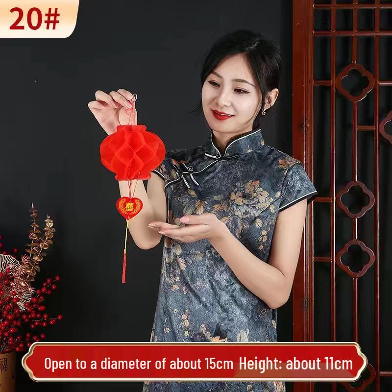 Plastic Paper Lanterns: Small and Large Red String Lanterns for Spring Festival and Opening Ceremony Decorations