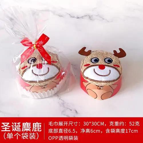 3pcs Christmas Soft New Christmas Hand towel Red Santa New Year gift Hand wash Face towel Home bathroom