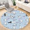 1pc Cat Pattern Office Round Rug, Non-slip, Soft and Durable Office Rug for Interior Decoration, Perfect for Office, Beautiful Decoration yy260312025