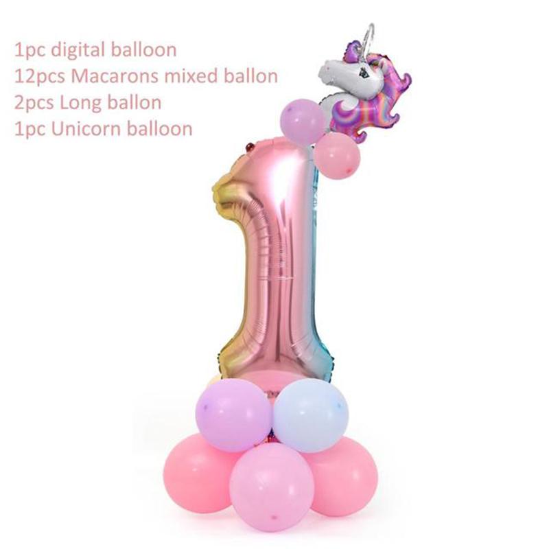 Unicorn Party Supplies Tableware Set Unicorni Paper Cup Plate Cake Topper Kids Happy Birthday Party Baby Shower Girl Decorations