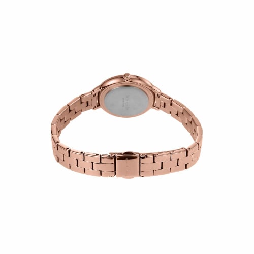 Kate Spade New York Women's Morningside Stainless Steel Scallop Ring Quartz Watch, One Size, Rose Gold Mini.